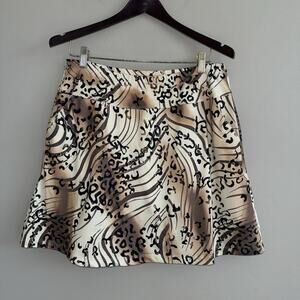 Tail Woman’s Skirt Sz L Brown Animal Print Pickleball Tennis Cheetah Leopard